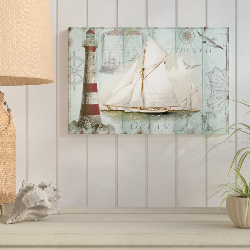 La Mer: Ship - Wrapped Canvas Painting, 71cm H x 107cm W