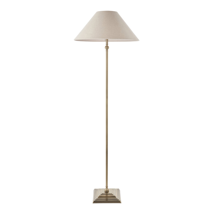 155cm Traditional Floor Lamp, Antique Brass