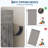 43.3" Wood Armoire Closet, 4 Drawers, Door Cabinet with Hanging Rod, Gray