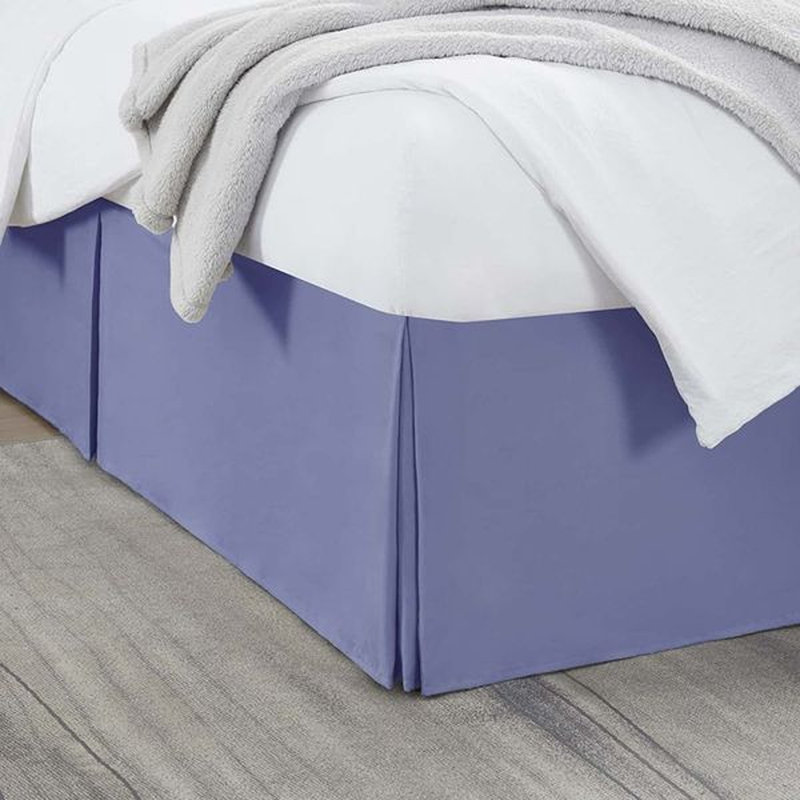 Luxury Pleated 14" Bed Skirt, Steel Blue, Full XL