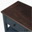 Console rétro avec deux tablettes ouvertes, structure en bois de pin massif et pieds pour le salon-124002816-124002814