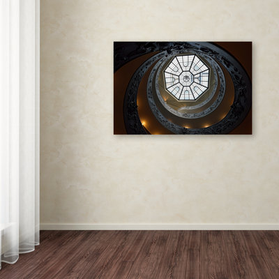 « the double hélice escalier », reproduction de photo sur toile tendue