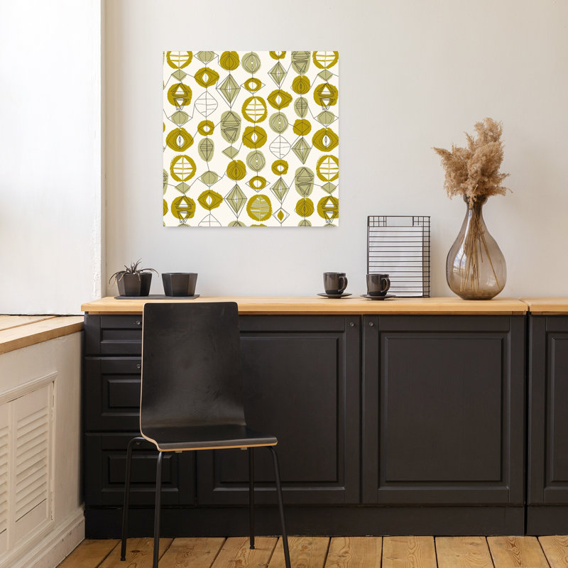 Atomic Art 3, art abstrait contemporain, 18" H x 18" W