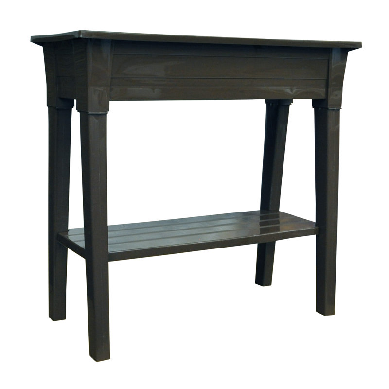 Jardinière surélevée Keter Deluxe avec bouchon de drainage idéale pour la culture de fleurs et d'herbes fraîches, Brun