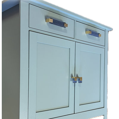 Affinity 5.625" CTC Slate Gray Glass Decorative Cabinet Hardware Bar Pull