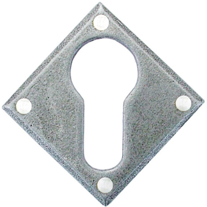 Diamond Euro Escutcheon Rosette, Pewter