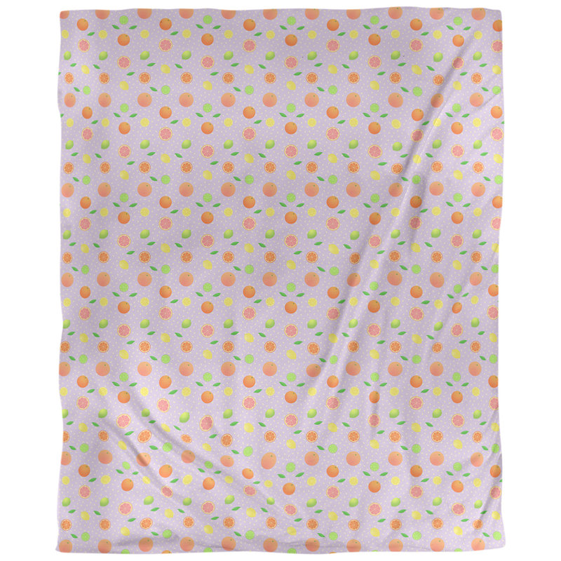 Tissu agrume, Lavande, L 54 po x l 36 po, Coton peigné pima