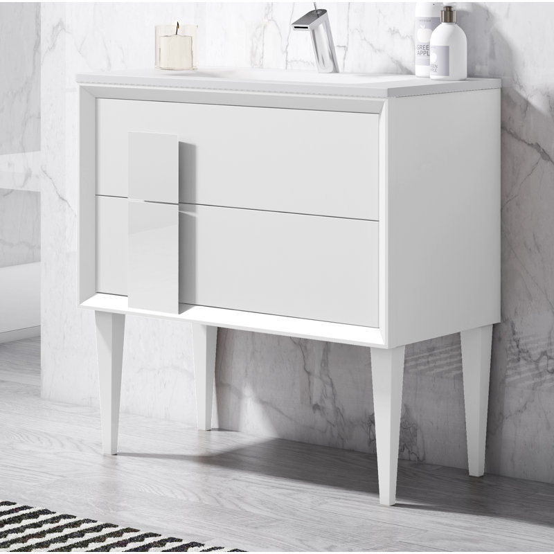 Ensemble de meuble-lavabo simple 40 po Zac, Blanc