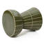 Table d'appoint en forme de sablier en céramique Olive Green Grid
