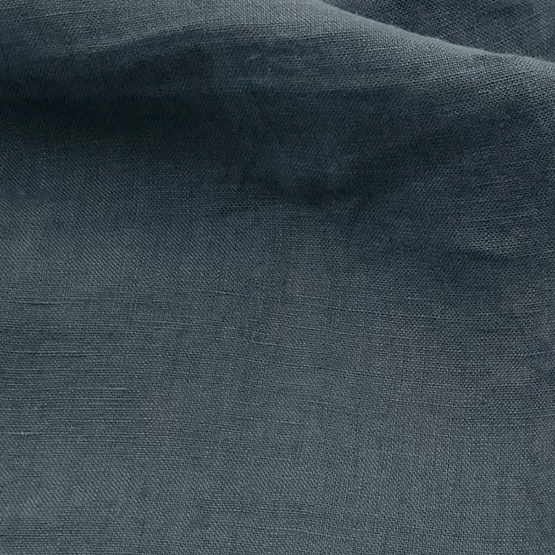 Dante Laundered Linen Drapery Panel, 50" W x 96" L, Charcoal