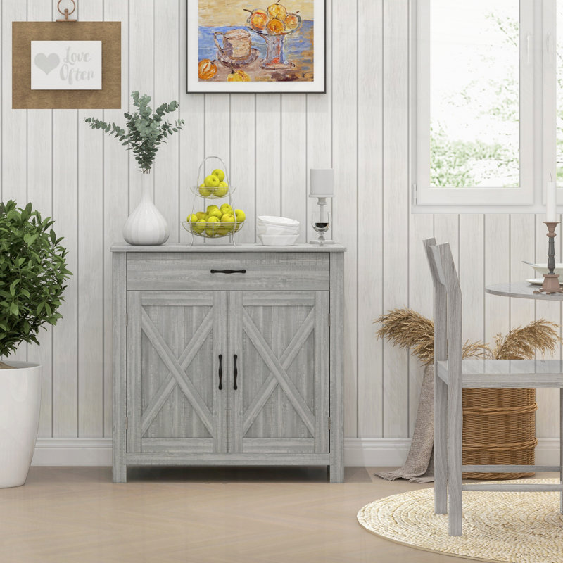 Buffet 31,5 po Cloquet, Gris Pierre