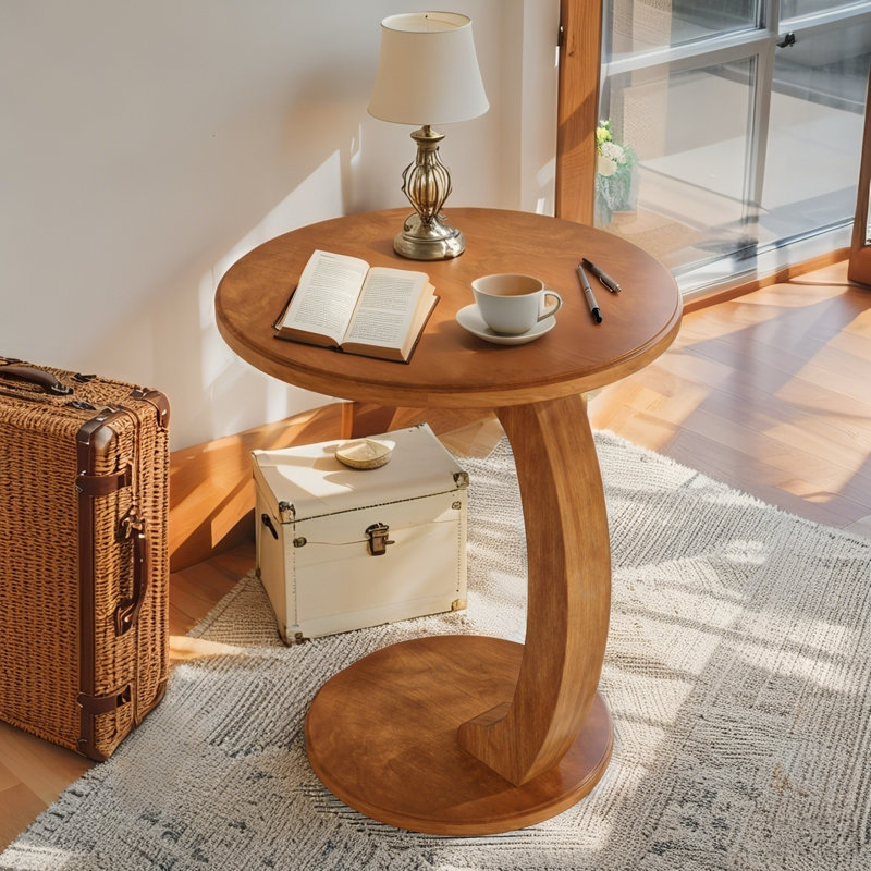 C-Shaped End Table,  Sofa Side Table for Living Room