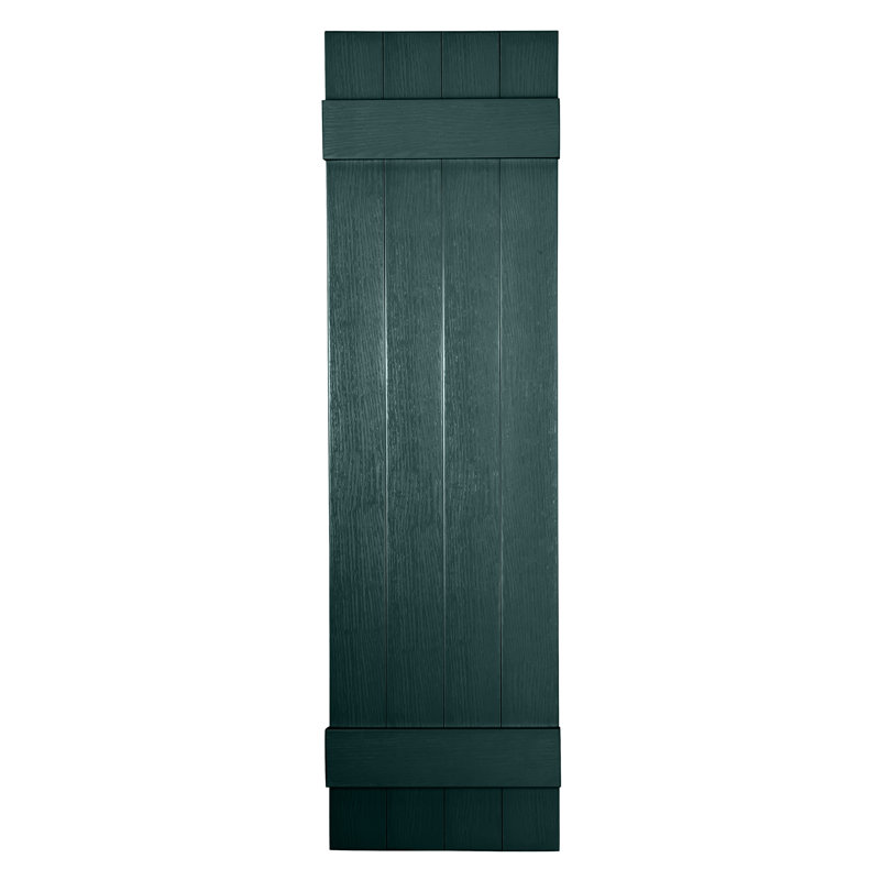 Persiennes personnalisées à 4 planches fermées, 45", Vert ébène