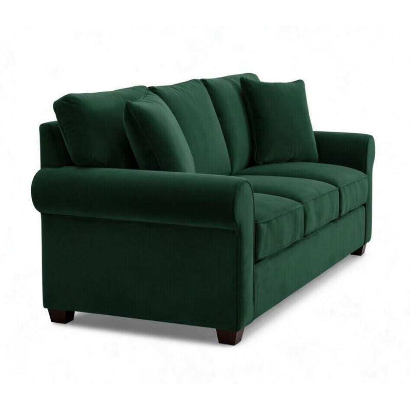 Ardmont 81'' Rolled Arm Sofa with Reversible Cushions, Hunter