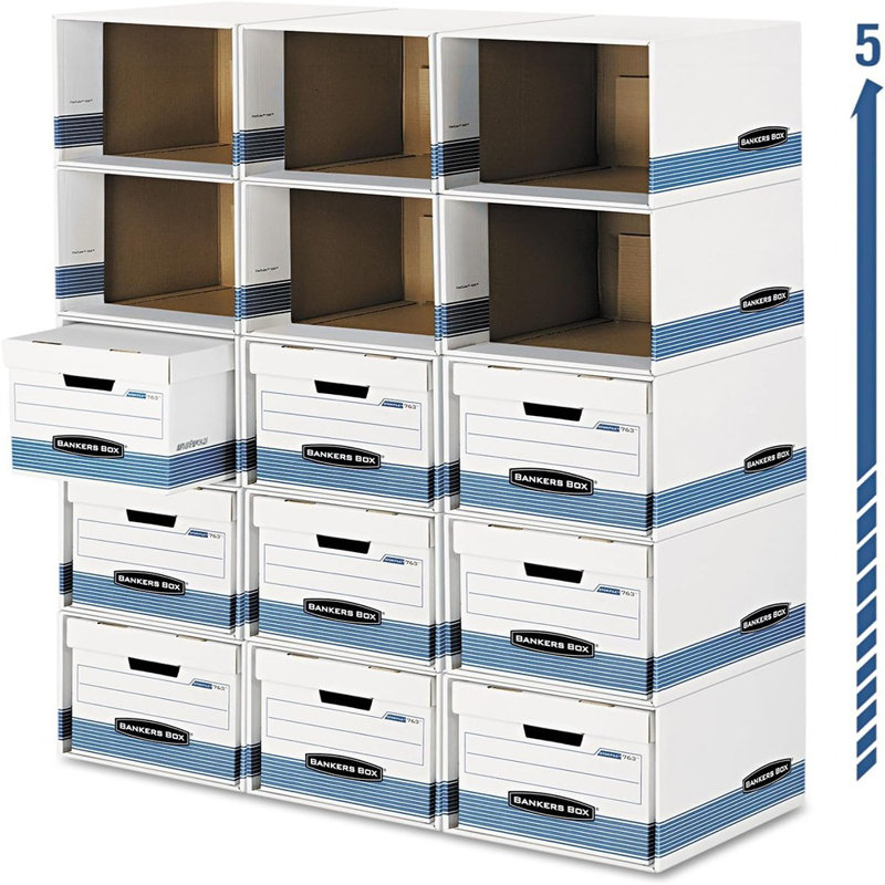 Boîte de rangement pour dossiers et cubes, format légal / lettre,