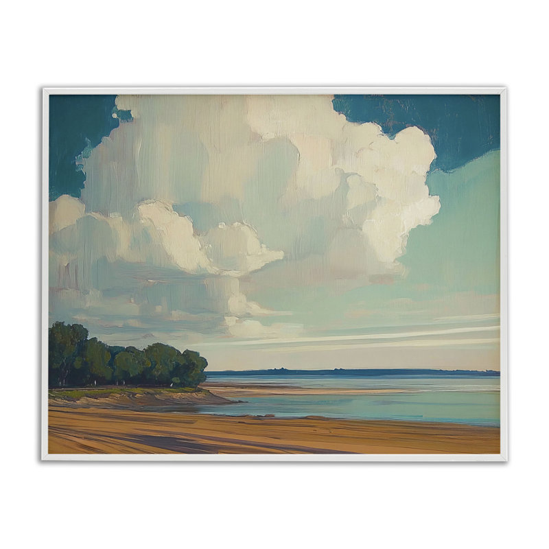 Nuage sur une plage étendue, estampe numérique, conception d'Elara Yasna, H 11 po x l 14 po