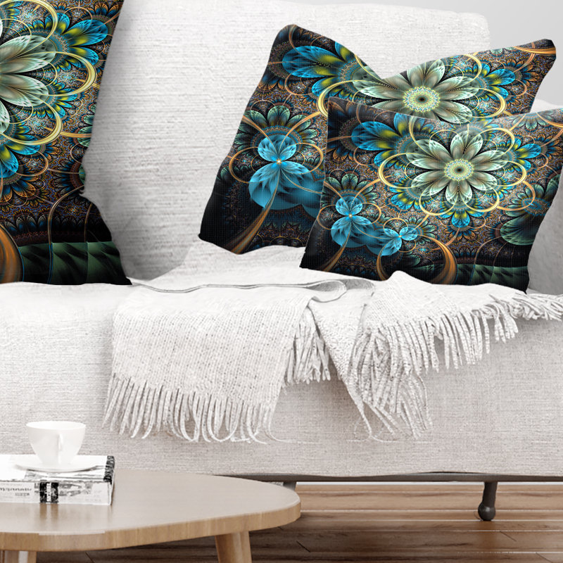 Coussin lombaire floral fractal