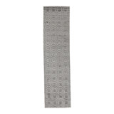 Cotton Geometric Area Rug in Gray