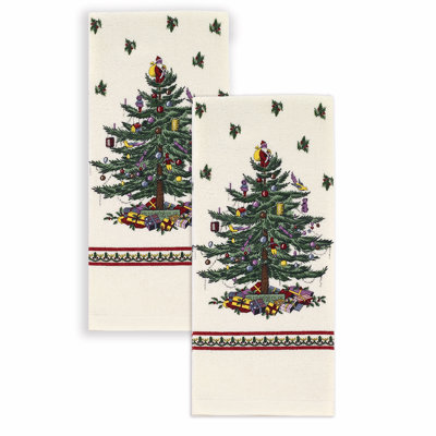 Spode 2 Piece Fingertip Towel Set In Red