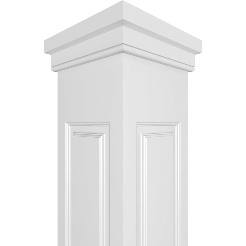 Ensemble de colonnes à double panneau surélevé Craftsman Classic Square, H 120 po x l 7,63 po