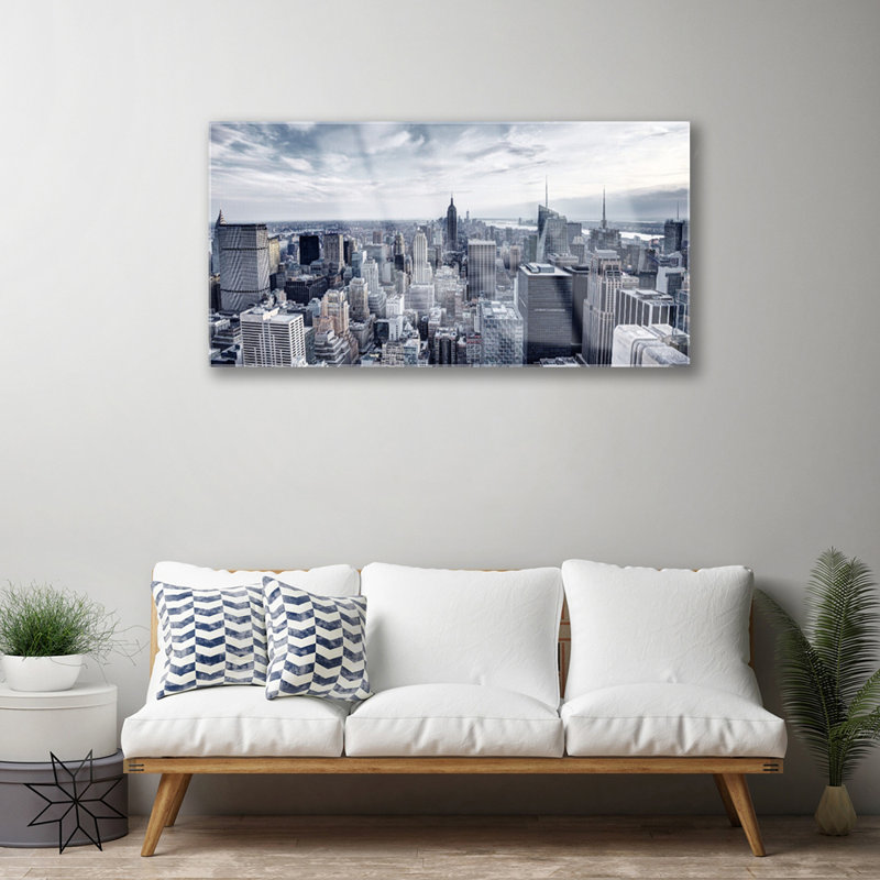 Houses City - Unframed Photograph on Glass