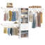 Tour de garde-robe de 25 po avec 2 tiroirs et tablettes supérieures Impressions