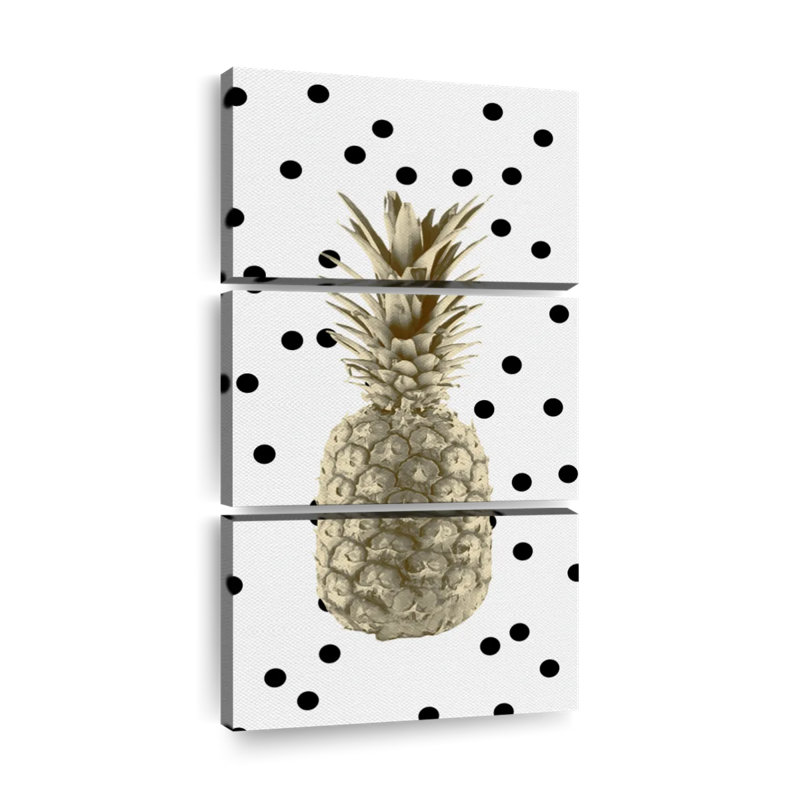 Pineapple Dots 3 pièces, H 27 po x l 12 po x P 1 po
