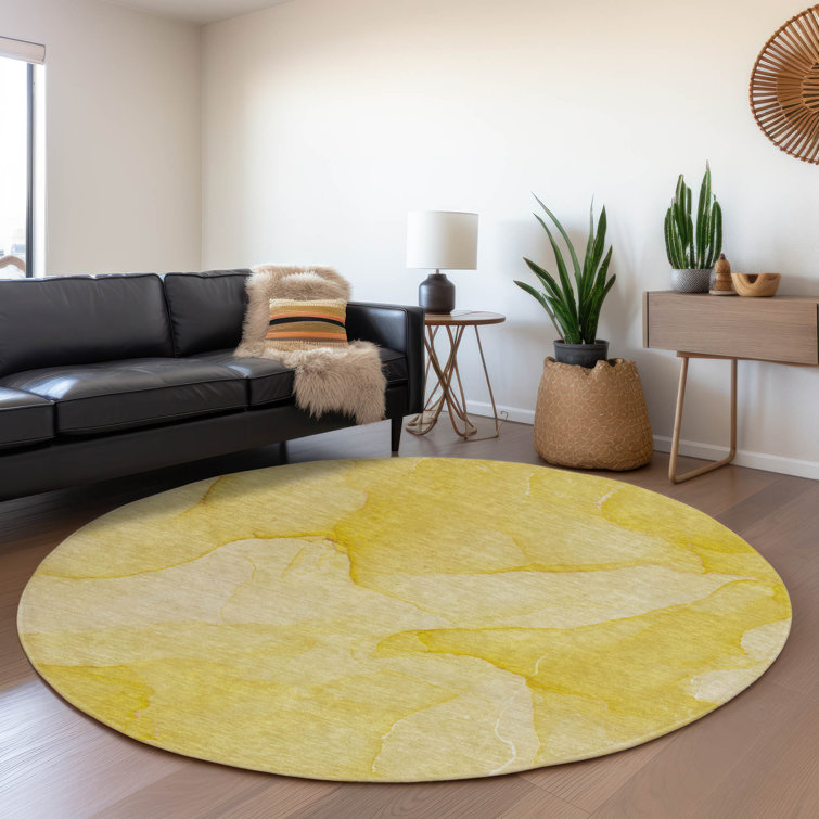 Premium Machine Washable Cerrito AMF509 Gold Rug