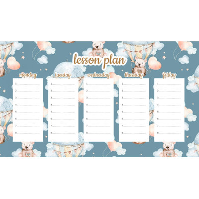 Magnetic Lesson Plan Bear Flying in a Balloon