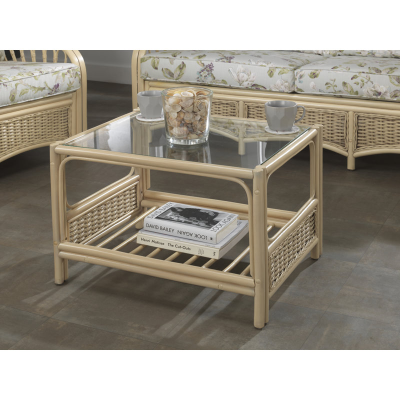 Coffee Table with Storage, Cream