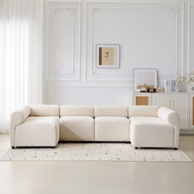 Canapé modulaire Basic, canapé modulaire en forme de U 6 pièces