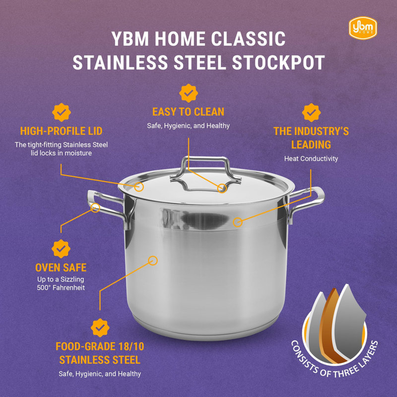 Stainless Steel Soup Pot, 1 Quart