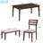 6 - Person Four Leg Dining Set-400698139-400698140