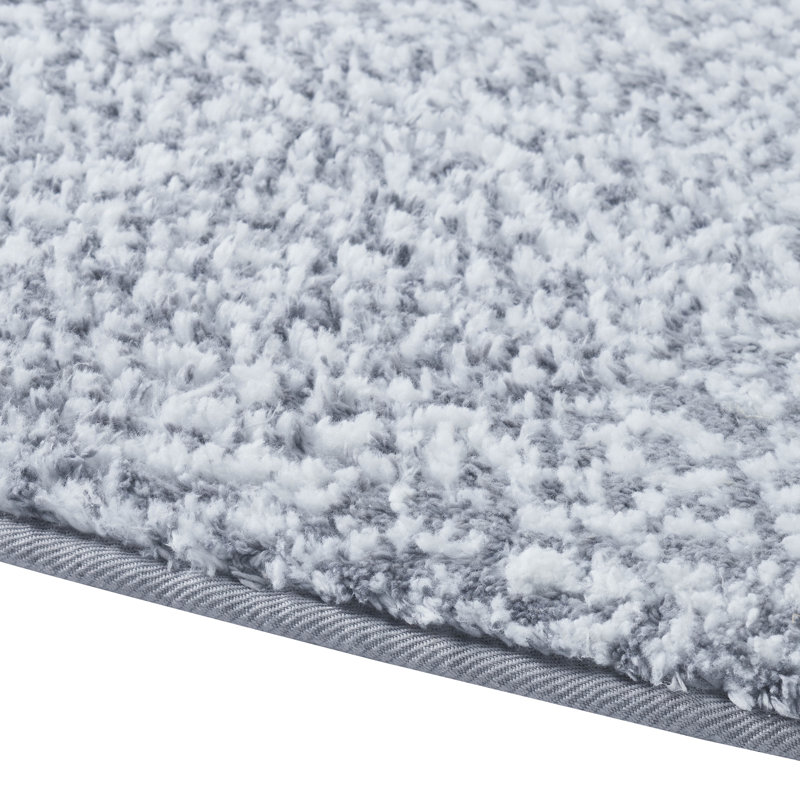 Tapis pour salle de bain Home , Gris, Simple - L 17 po x l 24 po