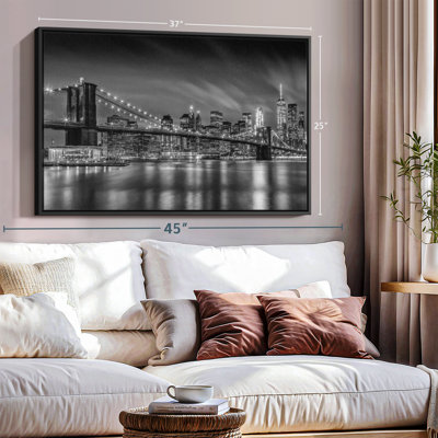 Impression sur toile Brooklyn Bridge Nightly Impressions