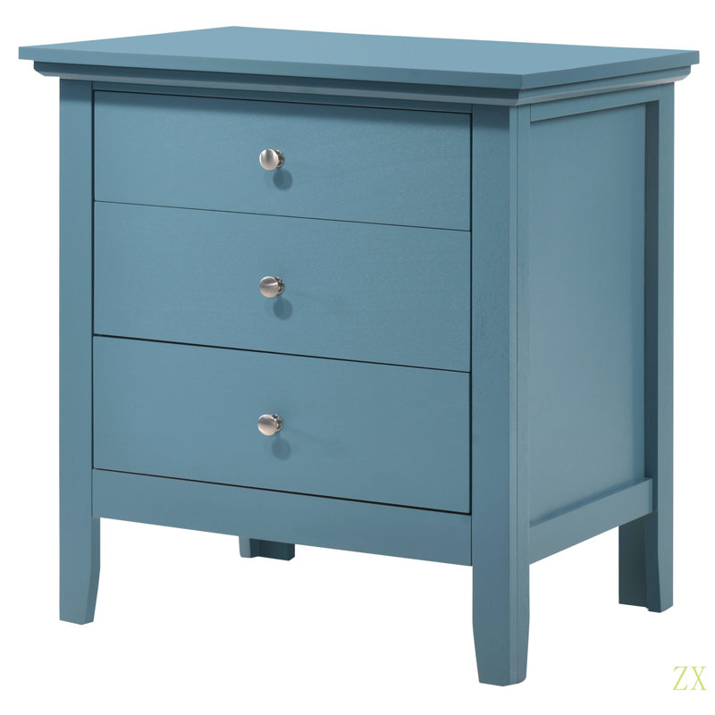 Table de chevet décontractée, Bleu