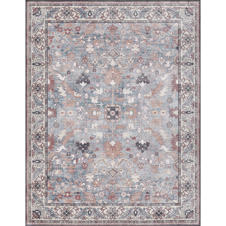 Zehorit Machine Washable Vintage Area Rug For Living Room, Hallway Runner, Entryway Rug