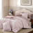 Comforter Set - 7 Pieces Pink Floral Bedding Sets for All Seasons, Farmhouse Bed in a Bag Queen with Wildflowers Fluffy Comforter, Sheets, Pillowcases & Shams-112013605-112013607