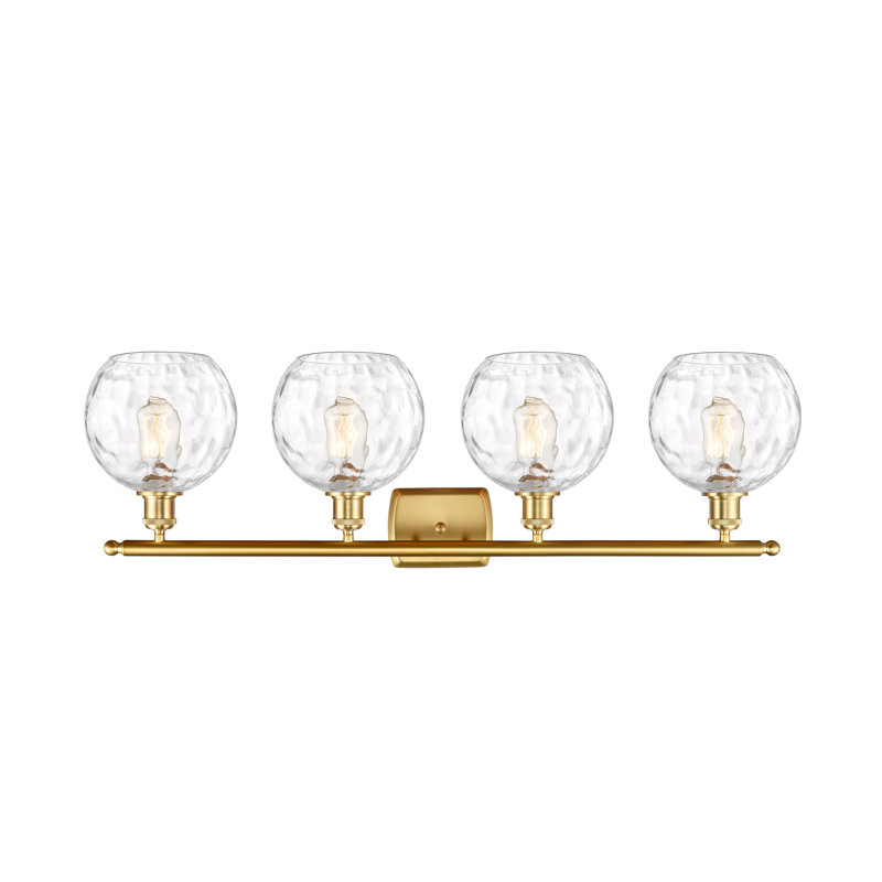 Éclairage pour salle de bain 4 lumières Cindi, Ampoule non incluse, Or satiné