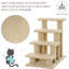Escalier pour chat multi-niveaux à 4 niveaux pour chat, beige, 25 po - Votre tapis des chats aidants
