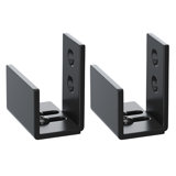 Adjustable U Shape Floor Guide Wall Mounted Sturdy Black Sliding Barn Door Hardware
