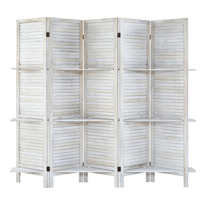 Double-Side Room Divider with Shelves for Room Separation