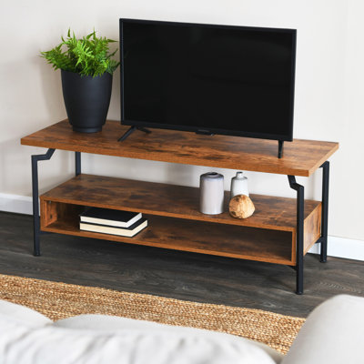 Meuble télé Crown en hickory rustique et fer noir
