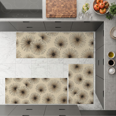 Tapis de cuisine lavables antidérapants à pissenlit