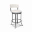 Tabouret pivotant Di Milan en tissu performance texturé avec finition thermolaquée à la main-244384910-244384911-244384883