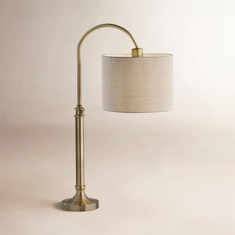 Lampe de bureau en métal Slade, Laiton antique