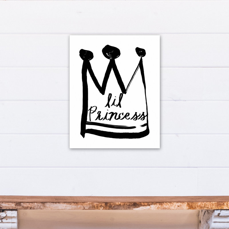 Art sur toile little princess Brewer, H 20 po x l 16 po x P 1,25 po, Noir