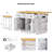 Large Kitchen Island with 2 Bar Stools,Power Outlet,Door Internal Storage Rack,Kitchen Storage Cart-272083210