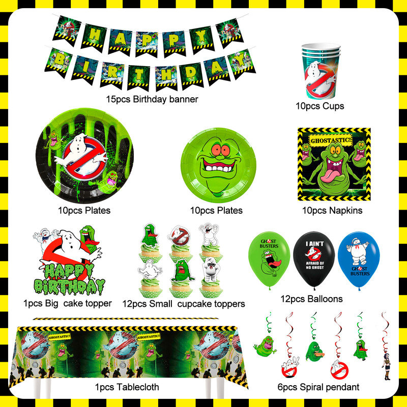 Ghostbusters Birthday Party Supplies Kit - 87pcs