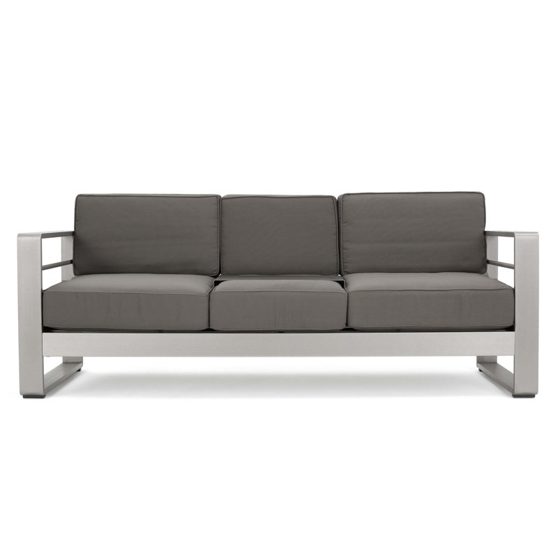 CAPE CORAL 2 SEATER SOFA W/ METAL TRAY, Gray